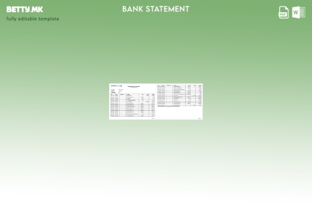 Модерен стил Шаблон за страници за Word од извод од сметката на Пакистан Аскари 